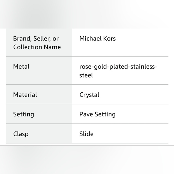 Michael Kors MK Bracelet NWT Rose Gold Pave Crystals Heart Heritage Collection - Picture 9 of 9
